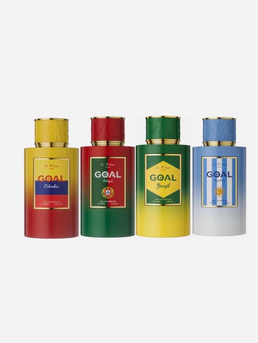 JO Milano GOAL Fragrances Set - Colombia, Portugal, Brazil and Argentina.